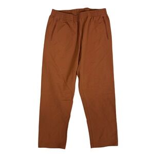 Outdoor Voices RecTrek Joggers Burnt Orange Elastic Waist Zip Pockets Size L